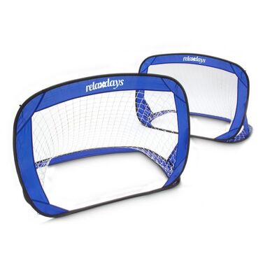 Relaxdays Pop-Up Football Goals, 2-Piece Set