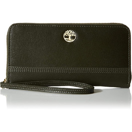 Timberland Women's Leather RFID Zip Around Wallet Clutch with Wristlet Strap