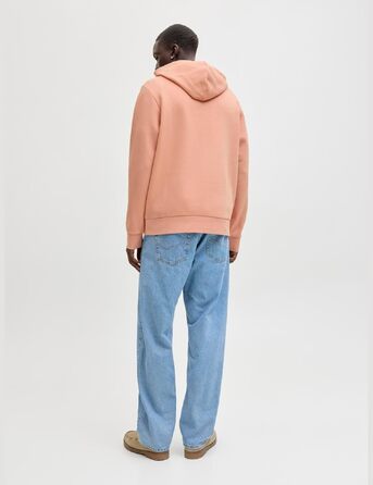 Чоловічий худі з капюшоном JACK & JONES з логотипом, колір Coral Pink, розмір L