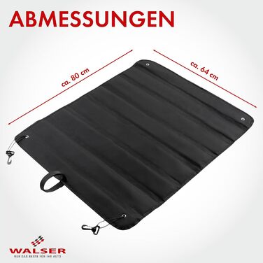 Захист вантажного простору Walser, універсальний захист бампера для собак, захист багажника для собак, килимок для багажника, захист країв багажника, килимок для захисту бампера для собак 80x64 см чорний