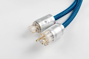 HiFi мережевий кабель Boaacoustic BB-007, аудіофільний High-End кабель живлення Schuko (вилка-розетка) для підсилювача, DVD, декодера та сабвуфера, 1м