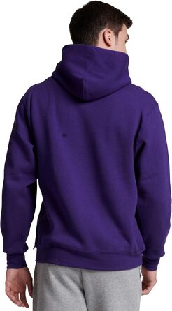 Чоловічий худі Russell Athletic Dri-Power Fleece з капюшоном, вологовідвідний, суміш бавовни, фіолетовий, розмір XL