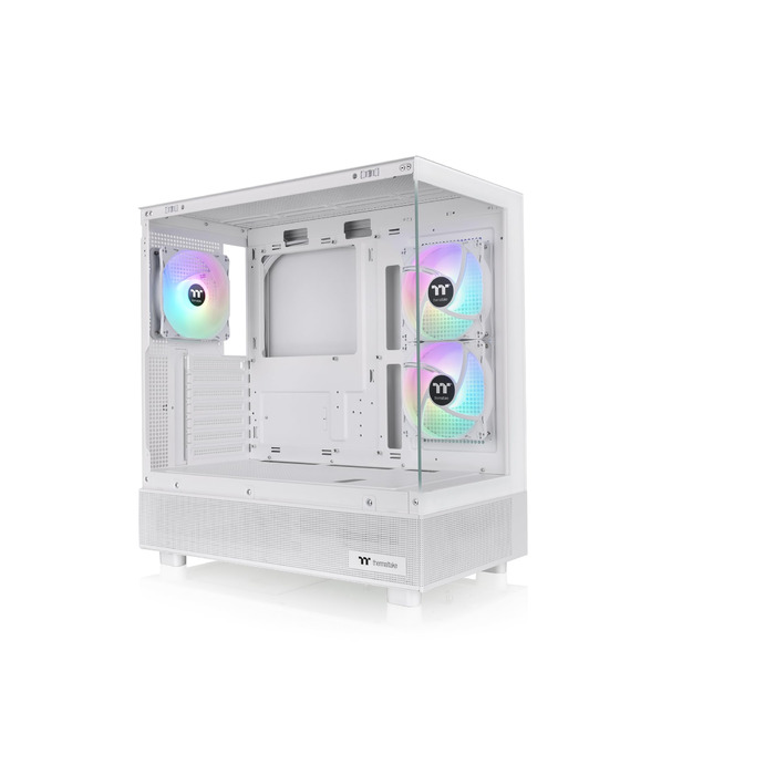 Thermaltake View 270 Plus TG ARGB: Корпус ПК Midi-Tower з темперованим склом, 3 RGB вентилятори, USB-C, підтримка 360мм радіатора, білий колір