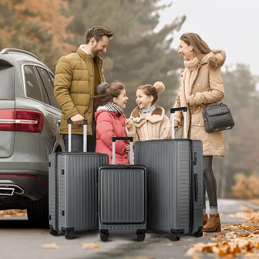 Валіза ручної поклажі TANTOMI з відділенням для ноутбука, 50 см, жорсткий корпус ABS, легка, з 4 колесами на 360°, TSA-замок (світло-темно-зелений, 41 л)