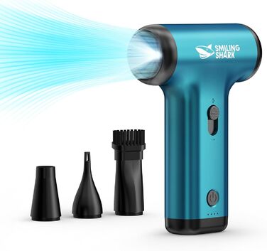 Електричний пилосос-фен Smiling Shark JF-01 Pro: бездротовий, LED-підсвічування, 130000 об/хв, 5kPa, для ПК, авто, чищення