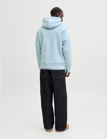 Чоловічий худі Jack & Jones однотонний з капюшоном, колір Celestial Blue, розмір XL