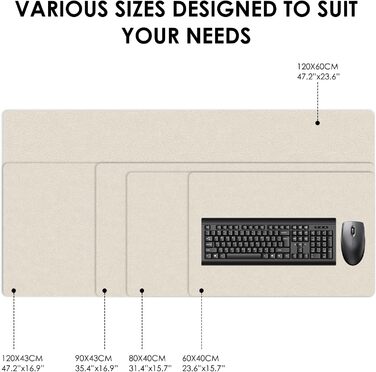 Підкладка на стіл Vicwe 120x60 см, жовта, з ПВХ, антиковзка, для офісу та дому