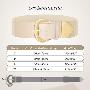 Жіночий широкий пояс-кушак WHIPPY, еластичний, зі срібною пряжкою, 110 см, розмір 94-114 см