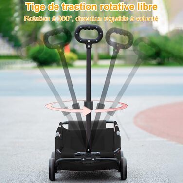 Візок для собак та котів OHMG, складний, до 20 кг, з гальмами, великий кошик, 3 вікна, тримач для напоїв, чорний