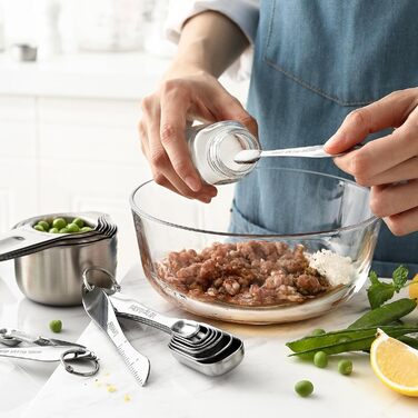 Набір мірних ложок та склянок Spring Chef з нержавіючої сталі (14 шт.)