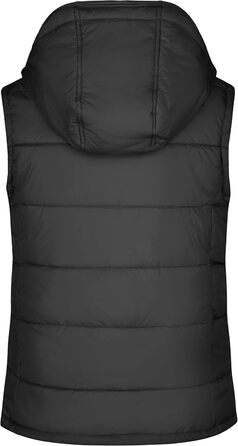 Степова жилетка жіноча James & Nicholson з капюшоном, чорна, розмір M