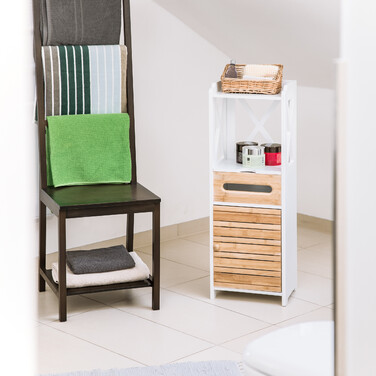 Relaxdays Small Side Table Cabinet with 5 Shelves