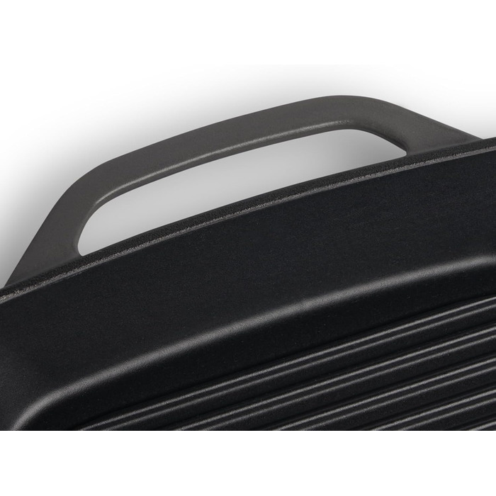 Чавунна гриль-сковорода Springlane 26 см емальована сіра - для всіх плит, включаючи індукцію