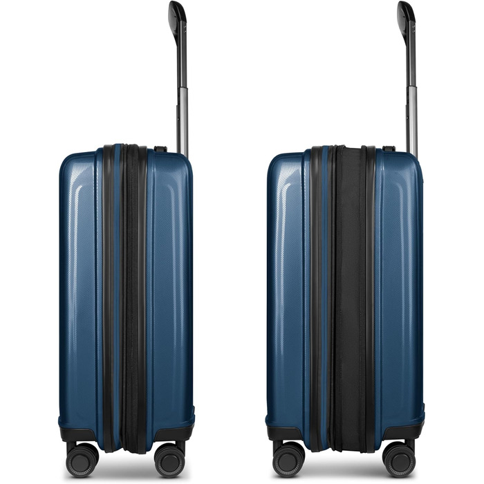 REDOLZ Trolley великий, розширюваний | 52 x 34 x 77 см | 123-140 л | 4.4 кг (Essentials 14) | Dark Blue Metallic