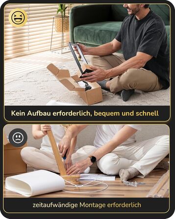 LED настільна лампа EDISHINE з дерева, торкання, регулювання яскравості та функцією пам'яті, 3 колірні температури, 350 люмен, сучасна лампа для вітальні, офісу, подарунок, чорний сучасний стиль