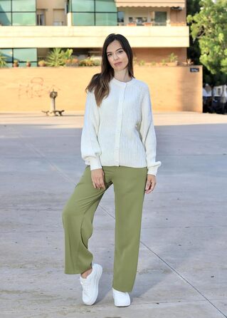 Жіноча в'язана жилетка Zeagoo: короткий кардиган з круглим вирізом, відкритий фасон, ґудзики. Елегантний повсякденний стиль (S, білий)