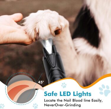 Шліфувальник для собак Krallenschleifer: професійний, тихий, для великих, середніх та маленьких собак (сірий)