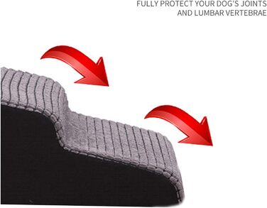 Сходинки для котів та собак Yanman, 2 сходинки, для дивану, з м'якого пінополіуретану, знімний, миючий чохол, бежевий