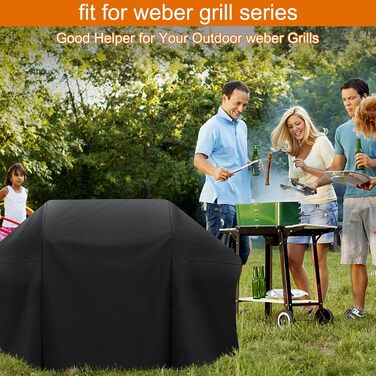 Чохол для гриля 208 см, водонепроникний, важкий, PU, для Weber Summit 600, Genesis 600, Char-Broil, Nexgrill, Dyna-glo