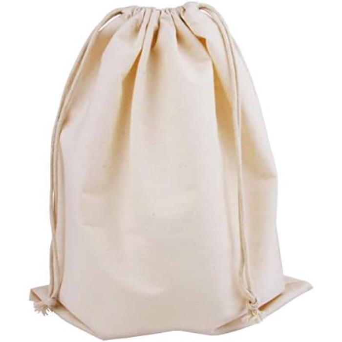 Large Cotton Bag - 40x50 cm | Sustainable drawstring bag for storage, customization & as a gym bag | Zero Waste solution