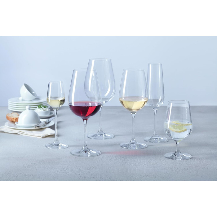 LEONARDO HOME Red Wine Glasses, Glass, Set of 6 (Pack of 1), 6