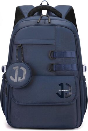 Шкільний рюкзак JANSBEN для підлітків (хлопців та дівчат), водонепроникний, з декількома відділеннями, для школи та подорожей, ідеальний для 5 класу (темно-синій)
