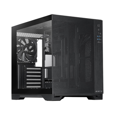 Корпус Chieftec VISIO AIR GM-30B-M-OP ATX, чорний, з вікном, без блоку живлення