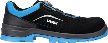 Черевики Uvex Xenova Halbschuh з системою BOA Fit, робочі черевики S1 P SRC, для жінок та чоловіків, чорно-синій, 42 EU