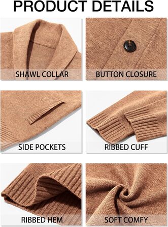 Чоловіча в'язана куртка Runcati з коміром-шарфом, стильна, на ґудзиках, зимова, з рельєфним в'язанням, XL, хакі