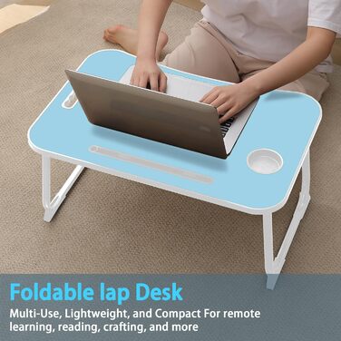 Зручний столик-підставка для ноутбука та їжі в ліжко/на диван (Blue)