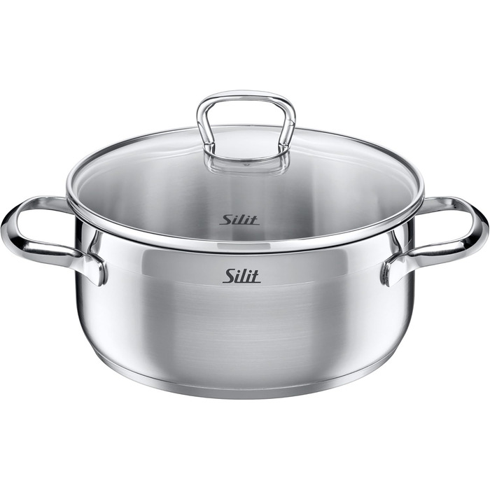 Silit Scalea 6-Piece Induction Cookware Set - Stainless Steel Pots and Pans with Glass Lids