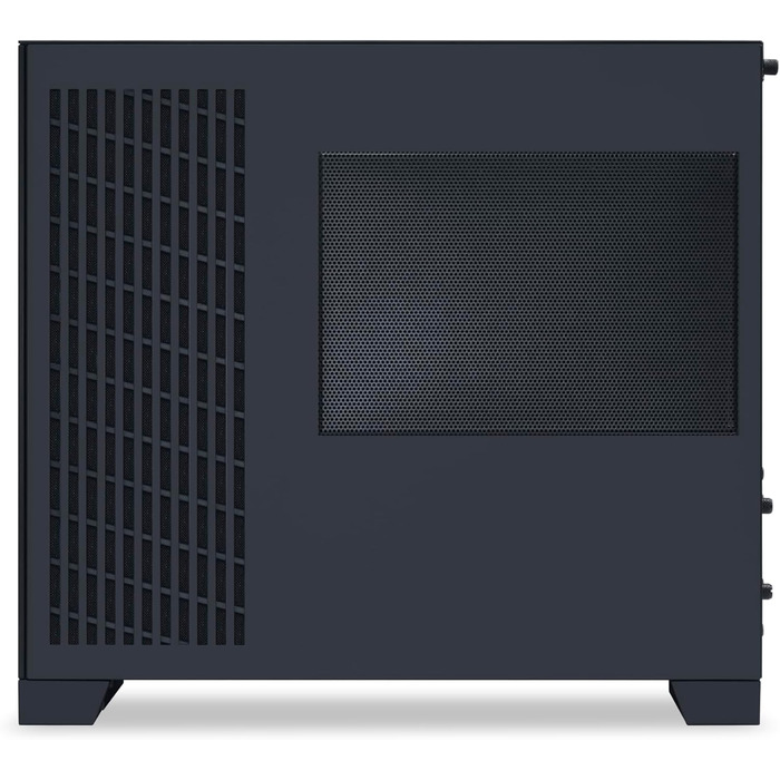 Корпус Lian Li O11 Dynamic Mini V2 Flow: компактний ATX Midi-Tower з двокамерним дизайном, скляною панеллю та модульною конструкцією. 5 вентиляторів встановлено. Чорний колір.