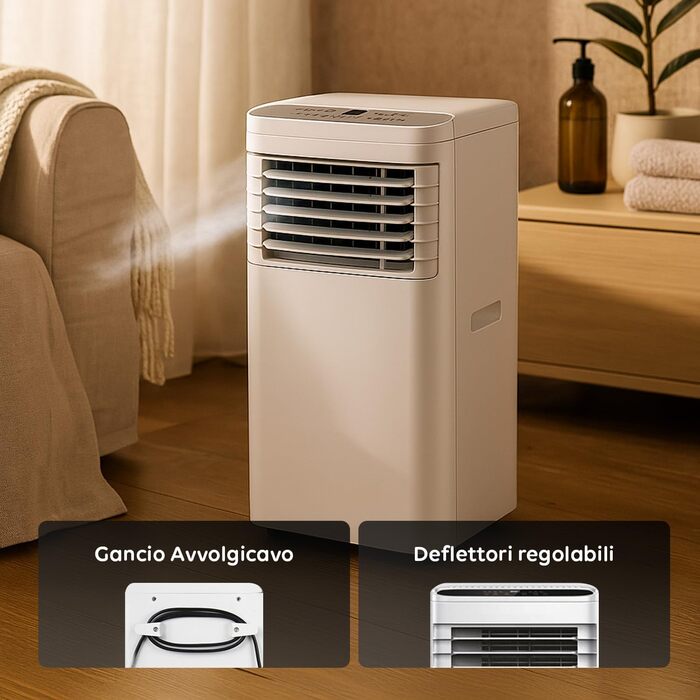 Мобільний кондиціонер Avilia 9000 BTU 3-в-1: охолоджувач, зволожувач та вентилятор | Без зовнішнього блоку для дому та офісу