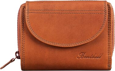 Benthill Women's Wallet Genuine Leather - Compact Leather Wallet with Plenty of Space - High-Quality Women's Wallet with Many Compartments, Color: Brown