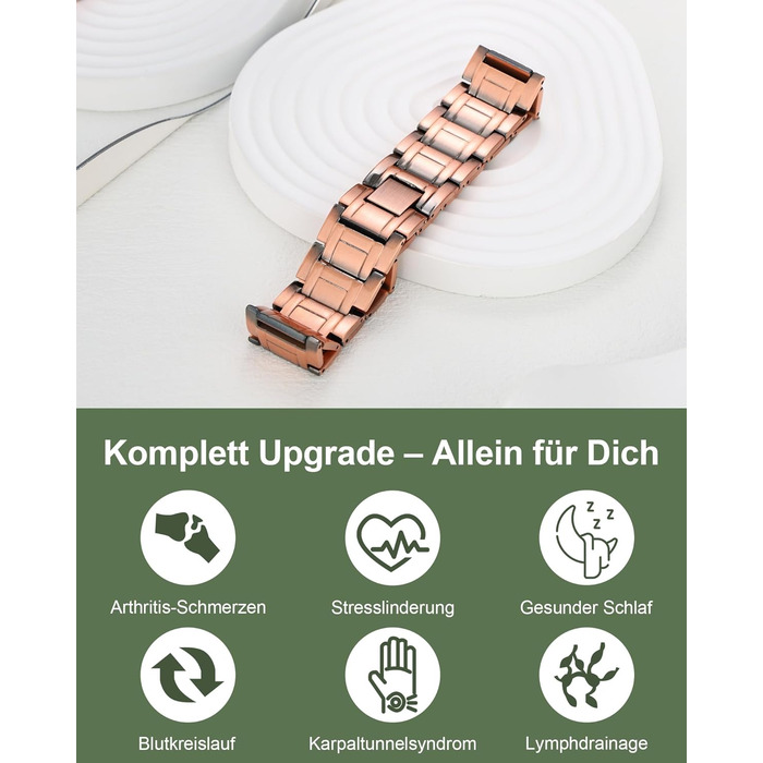 Браслет з міді для чоловіків MagEnergy з 3 потужними магнітами – регульований розмір, стильний дизайн