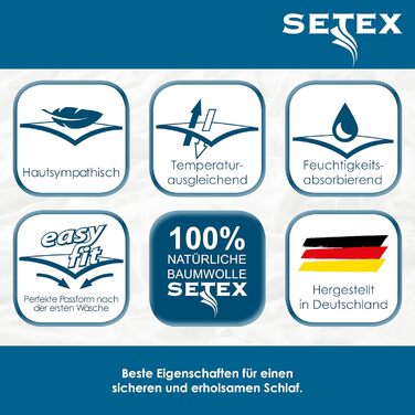 SETEX Molton Quilted Mattress Protector, 180 x 200 cm, Mattress Cover made of 100% Cotton, Basic, White