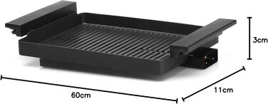 WMF Lono Electric Table Grill with Glass Lid - Non-Stick Coated Plate, Removable Drip Tray, Dishwasher Safe, Matte Stainless Steel, 2200W Single
