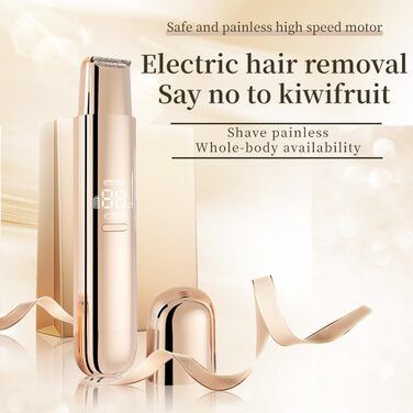 Електричний чоловічий та жіночий стайлер 2-в-1 з двома головками: для гоління та тример для бікіні. Вологостійкий, для обличчя, ніг, рук та під пахв.