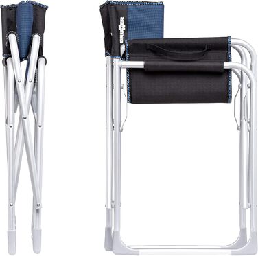 Крісло розкладне Brunner Regista Captain Azzurro/Nero (Чорний/Синій) - комфортне для кемпінгу та відпочинку