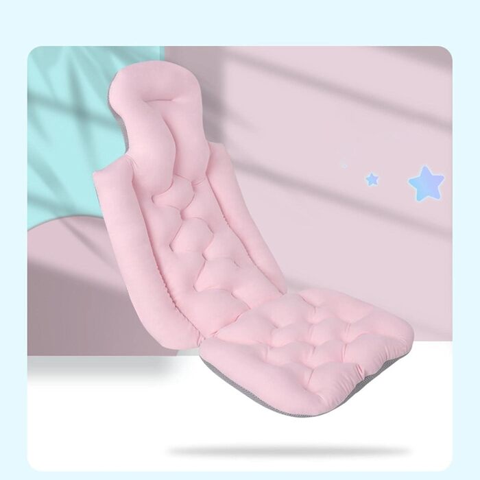 Подушка для ванни Fenteer, комфортний килимок для ванної, повнорозмірна SPA-матрац, 78x35x40 см, рожева