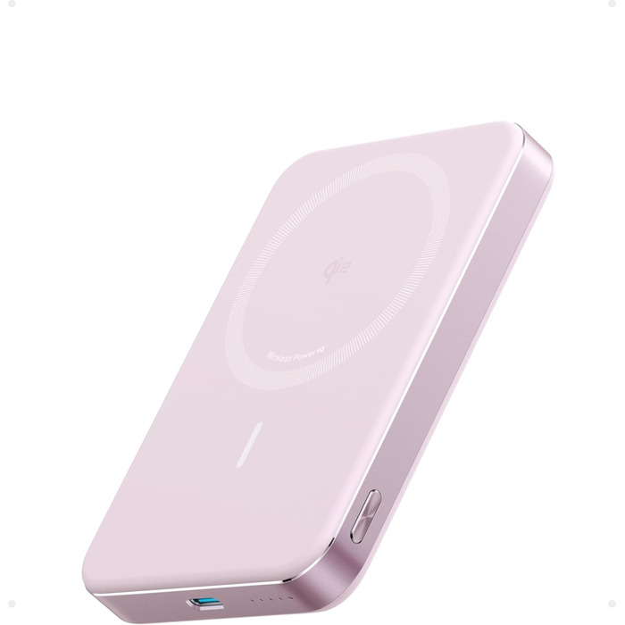 Anker MagGo Powerbank 10000mAh: портативний зарядний пристрій з MagSafe для iPhone 16/15/14/13 (Рожевий)