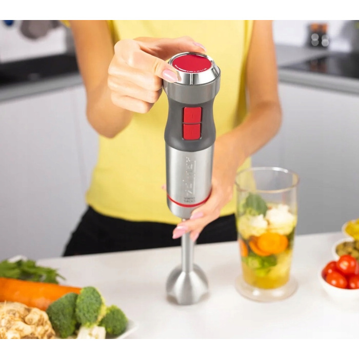 Погружний блендер Zelmer ZHB4650, 1400 Вт, сріблястий/сірий