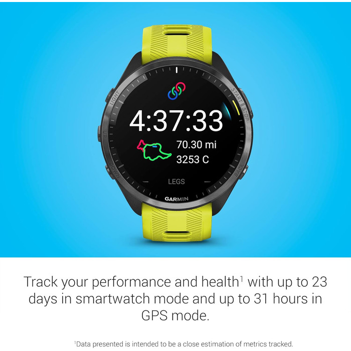 Розумний годинник Garmin Forerunner 965 для бігу, з кольоровим AMOLED-дисплеєм, вимірюванням тренувань та відновлення, кольори: білий та сірий