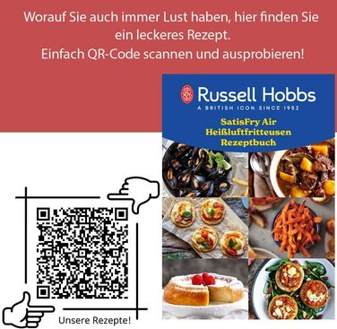 Russell Hobbs SatisFry 4L Rapid Air Fryer - 7 Functions, 10 Programs, Dishwasher Safe