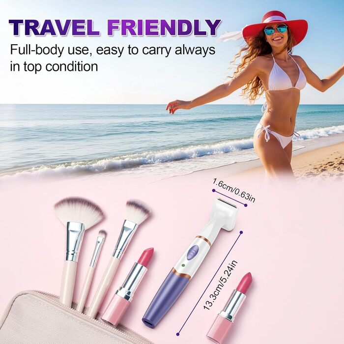 Електричний жіночий триммер 4-в-1: для тіла, обличчя, носа та бікіні. USB