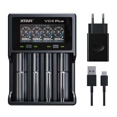 Зарядний пристрій XTAR VC4 Plus для Li-ion акумуляторів 18650/18700/26650/32650 та Ni-MH/Ni-Cd AAA/AA (4 слоти, 3A)