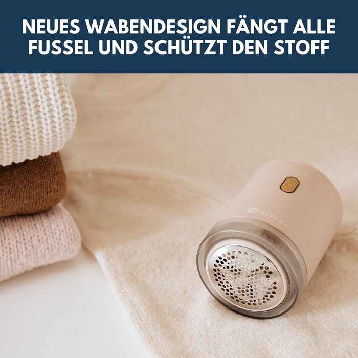 Електричний видалення ворсу з одягу - компактний та портативний пристрій для видалення ворсу з тканини, USB-зарядка, подвійний захист, рожевий (Kyoto-rosa)