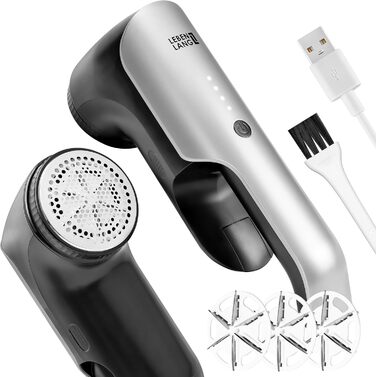 Електричний видалення ворсу LEBENLANG 2000mAh з LED-дисплеєм та пензлем для чищення. До 2 годин роботи. Видалення ворсу з одягу.