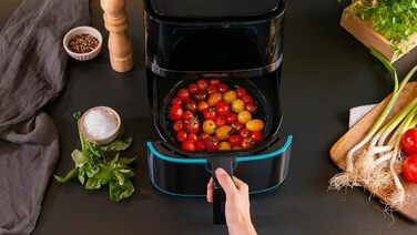 Фритюрниця без олії Cecotec Cecofry Full InoxBlack Pro 5500, 5.5 л, 1700 Вт, 8 режимів, PerfectCook, сталь