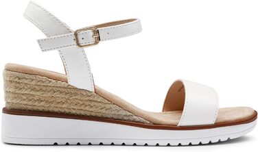 Босоніжки жіночі DREAM PAIRS на танкетці, білі, розмір 38 EU - літні класичні сандалі